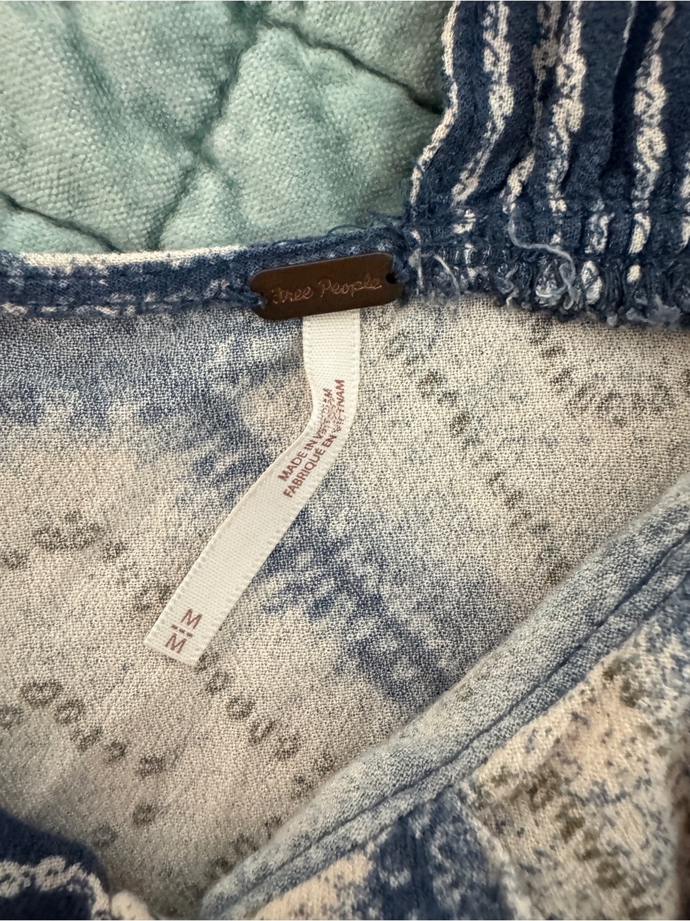 Free People Call On Me Asymmetrical Tank Top — Indigo Blue — Medium - Picture 4 of 5